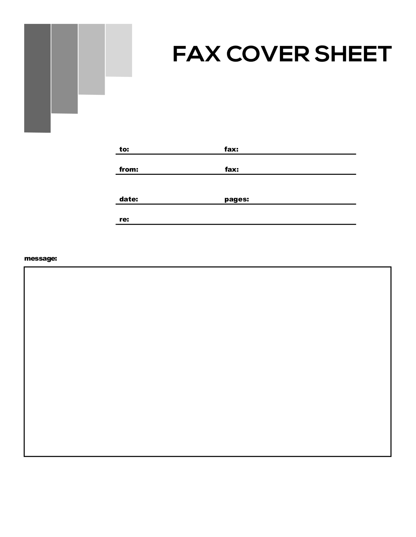 Blank Fax Cover Sheet To Print Printable Form Templates And Letter   Template4 