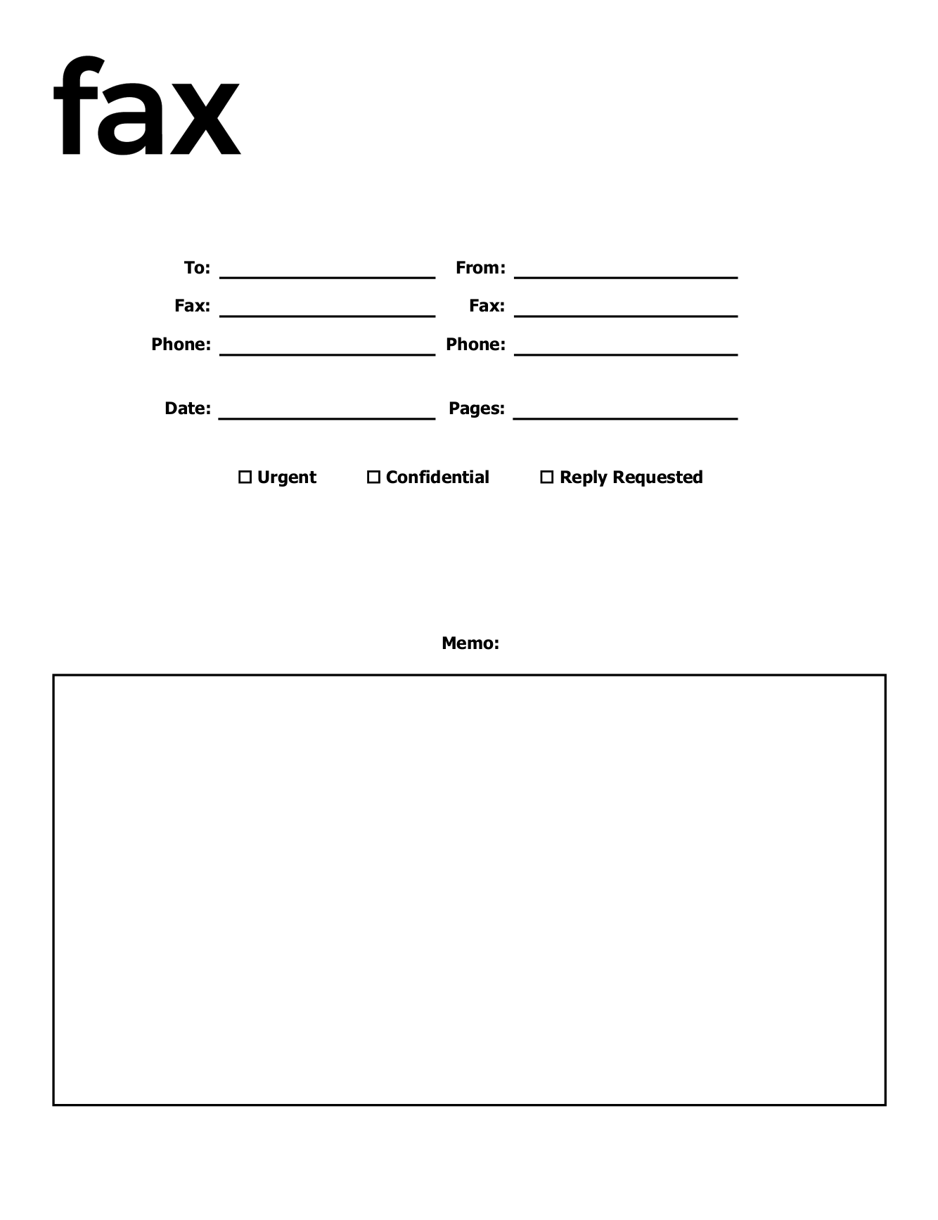 Basic Fax Cover Sheet Free Printable